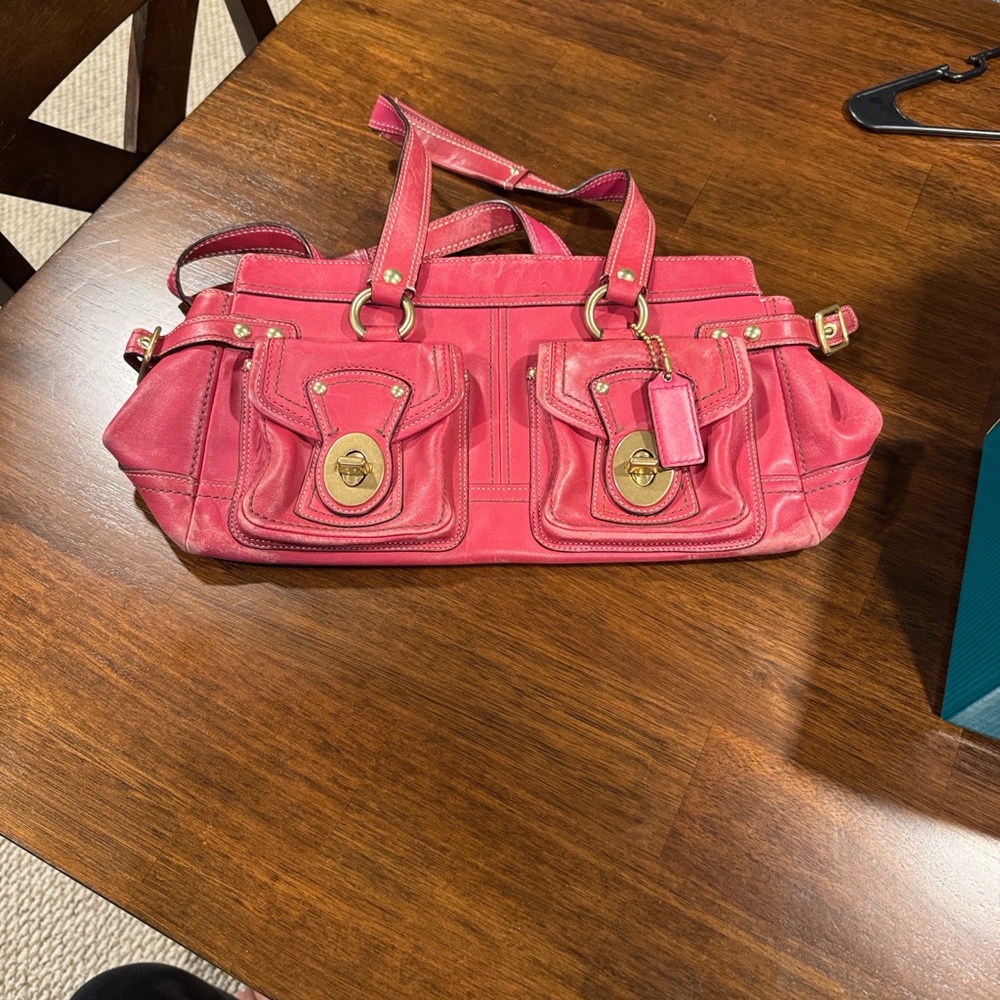 Elegant Red Leather Women's Bag